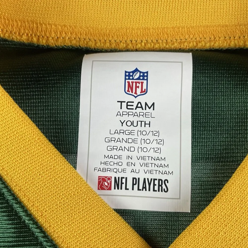 Aaron Rodgers Green Bay Packers Jersey Youth Large Green NFL Football Retro